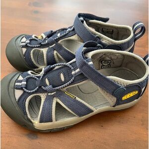 KEEN Boys H2 Blue Hiking Water Shoes Size 2 Closed Toe